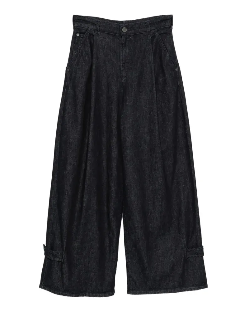 Emporio Armani J6i Jeans aus ausgeblichenem Denim mit Falten - Blau Blau