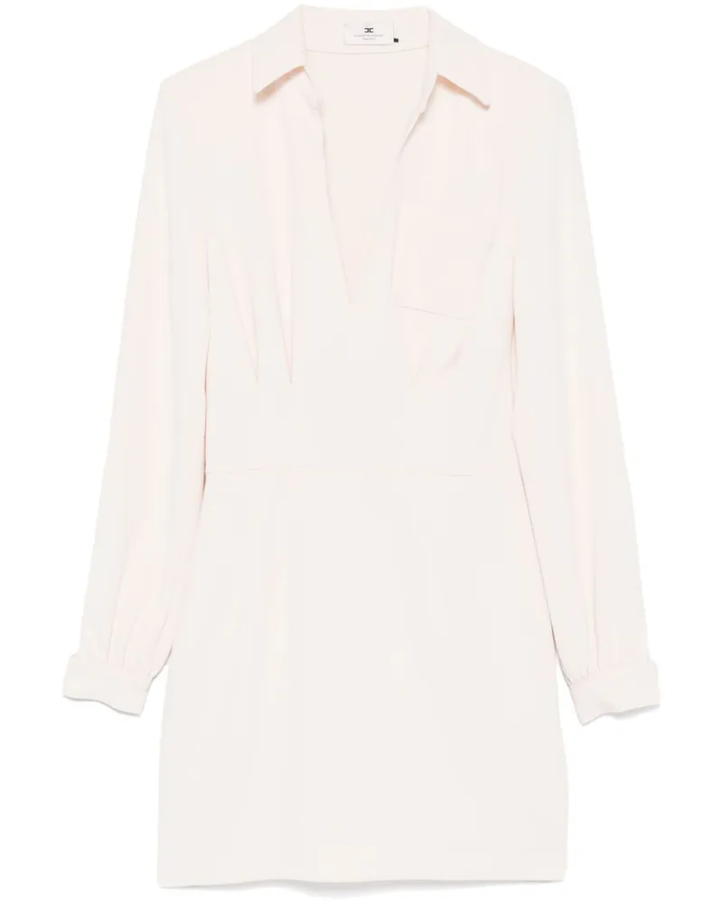 Elisabetta Franchi Minikleid mit Logo-Stickerei - Nude Nude