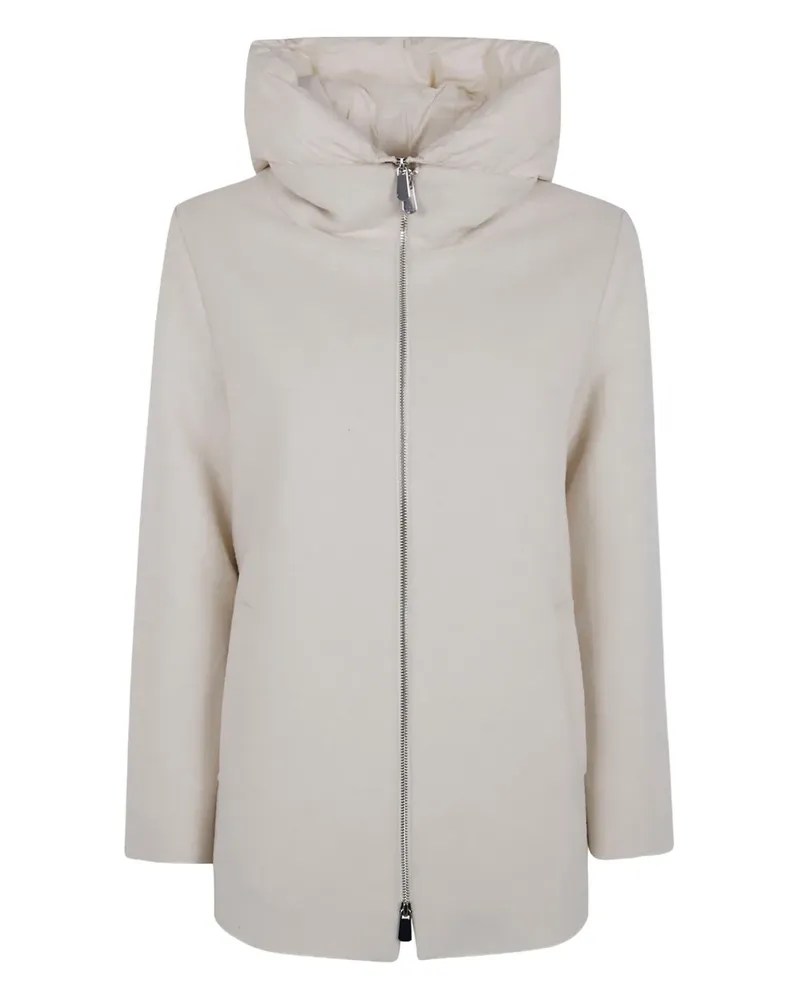 Seventy hooded zip coat - Nude Nude