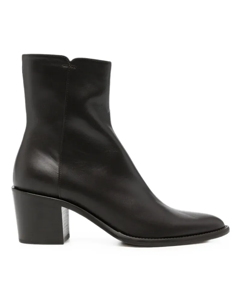 POMME D'OR block-heel leather ankle boots - Schwarz Schwarz