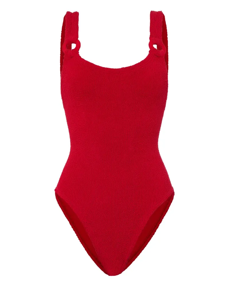 Hunza G Domino Badeanzug mit Ringdetail - Rot Rot