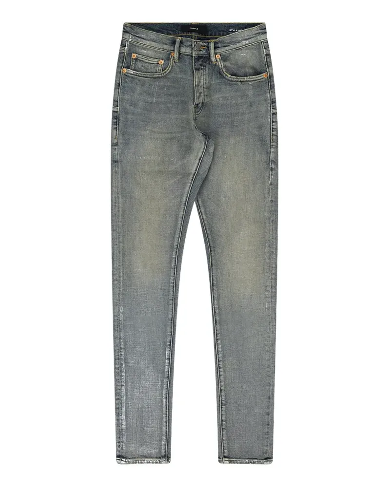 PURPLE BRAND metallic-effect slim-fit jeans - Blau Blau