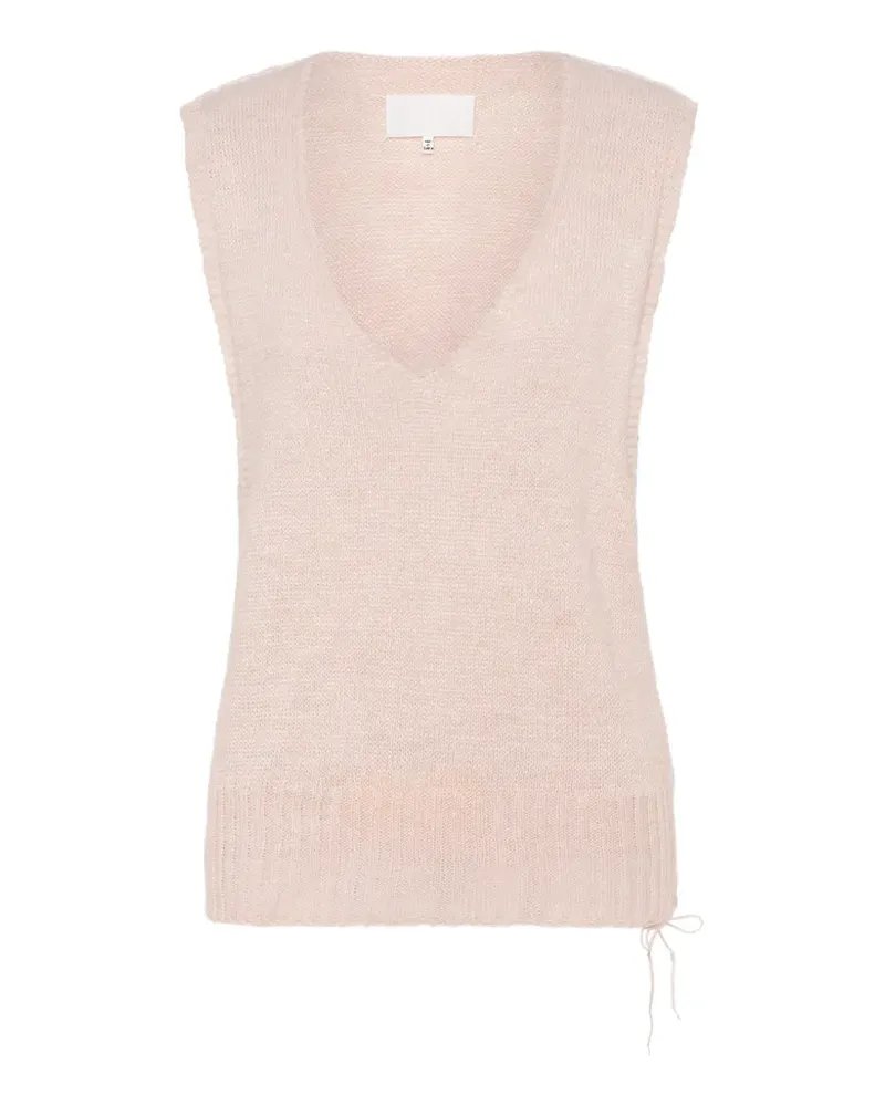 Maison Margiela ribbed V-neck vest - Rosa Rosa