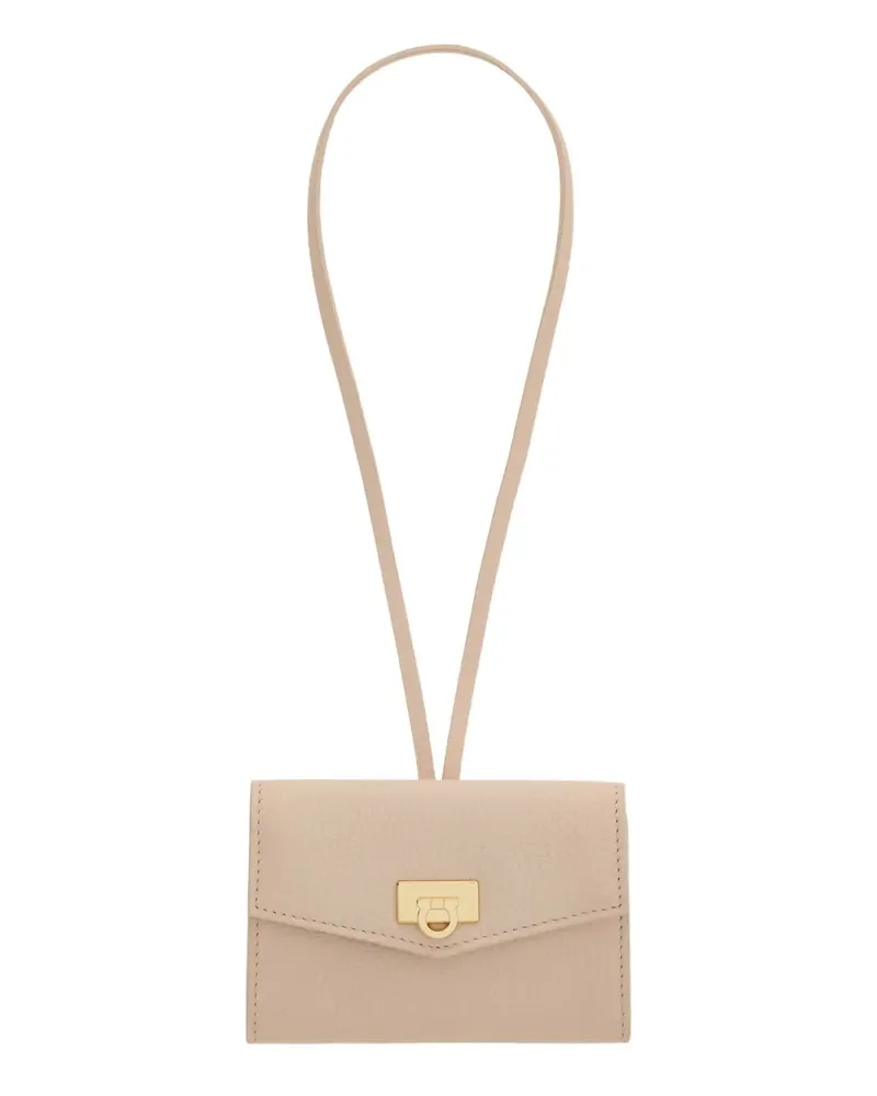 Ferragamo Schlüsselanhänger aus Kalbsleder mit Gancini-Schnalle - Rosa Rosa