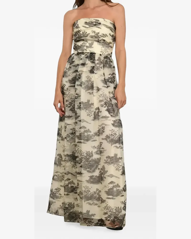 Max Mara strapless maxi dress - Nude Nude