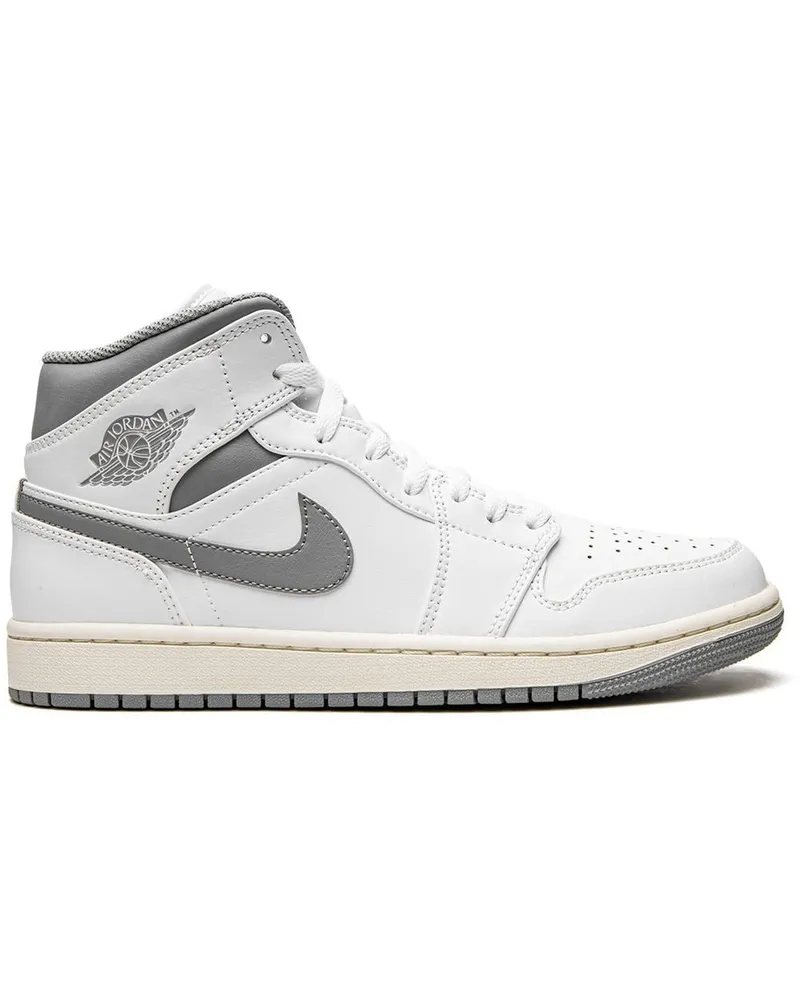 Jordan Air  1 Mid White/Stealth Grey Sneakers - Weiß Weiß