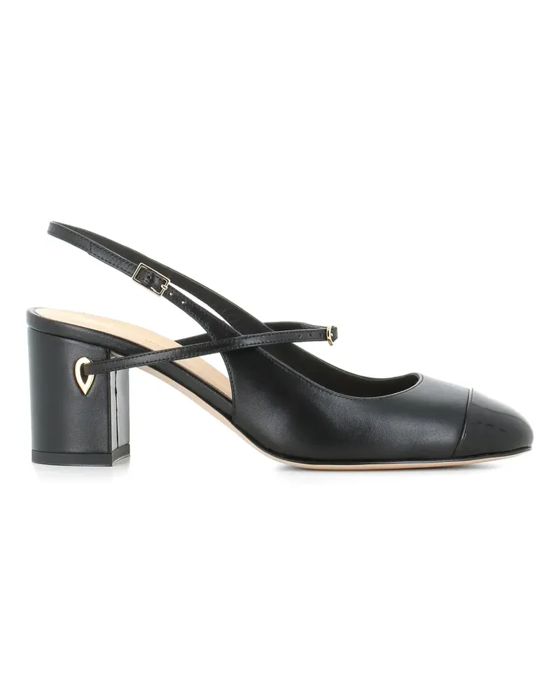 Jennifer Chamandi Mattia Slingback-Pumps mit Kappe - Schwarz Schwarz