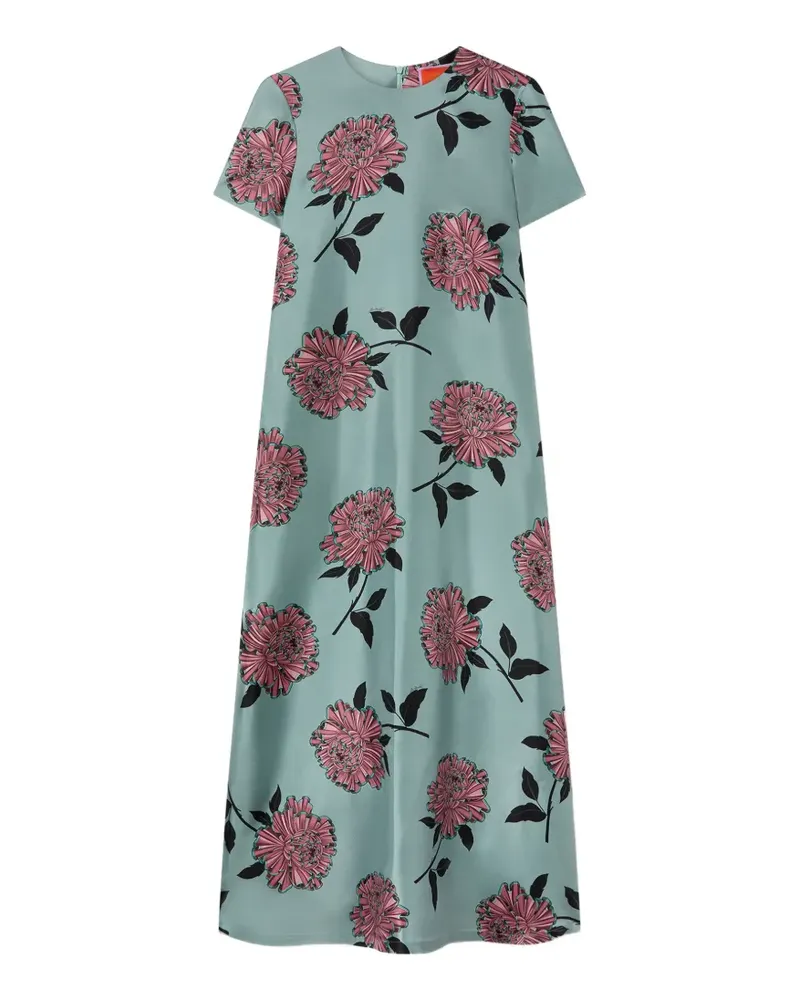 La DoubleJ Swing-Kleid mit Blumenprint - Blau Blau