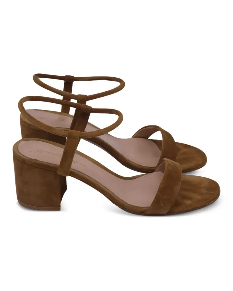 Gianvito Rossi Sandalen mit Blockabsatz - Braun Braun