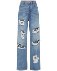 Philipp Plein Skater Jeans mit weitem Bein Blau