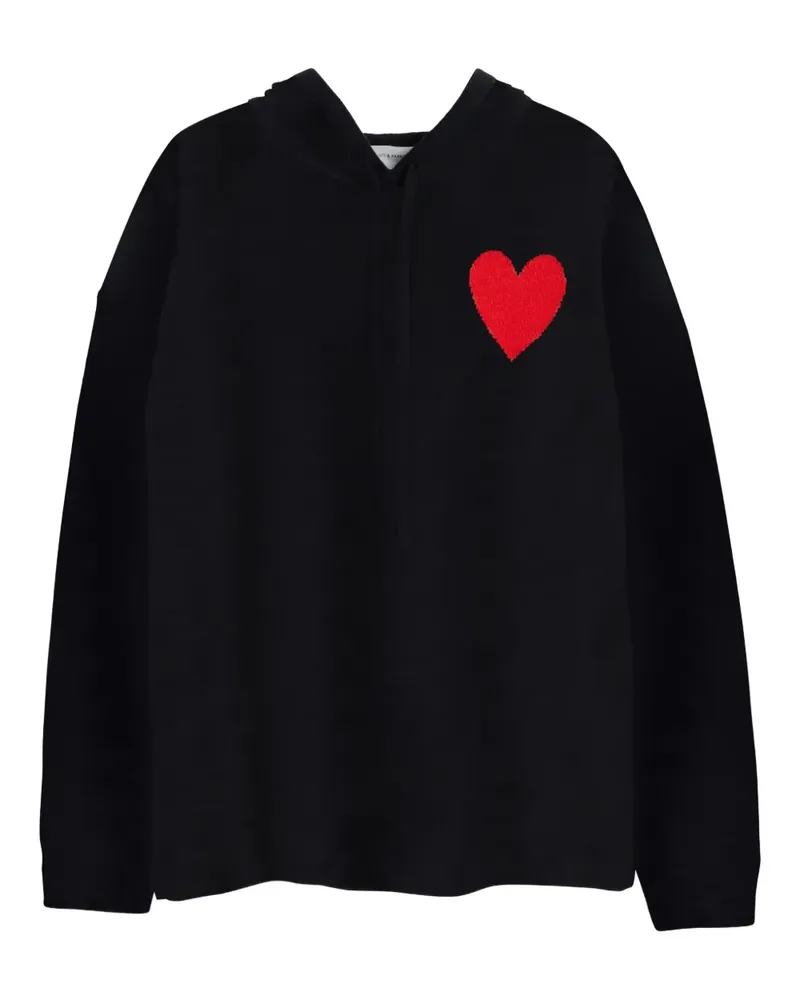 Chinti & Parker Hoodie mit Herzdetail - Schwarz Schwarz