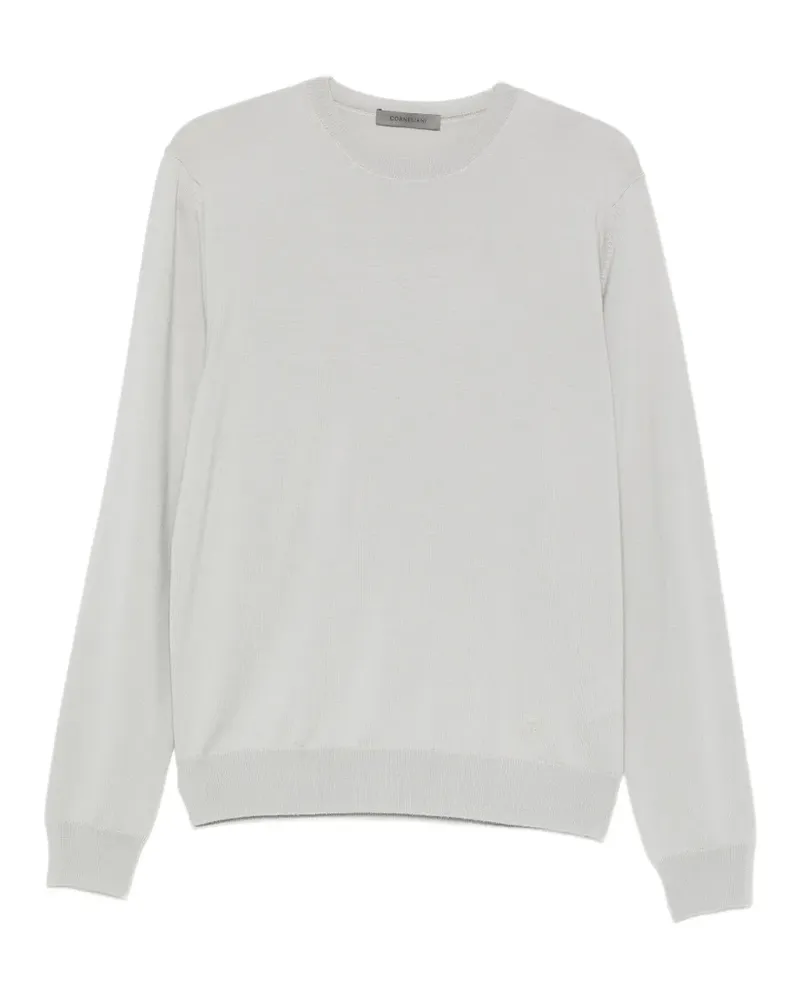 Corneliani Fein gestrickter Pullover - Grau Grau