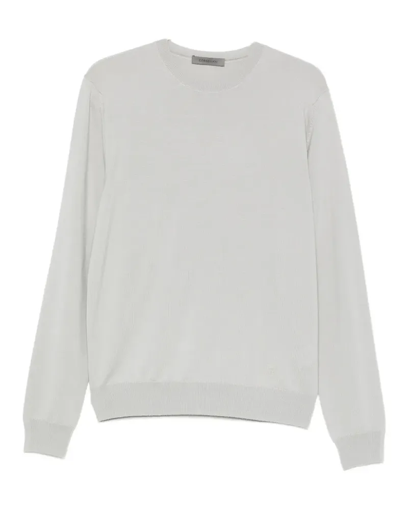 Corneliani Fein gestrickter Pullover - Grau Grau