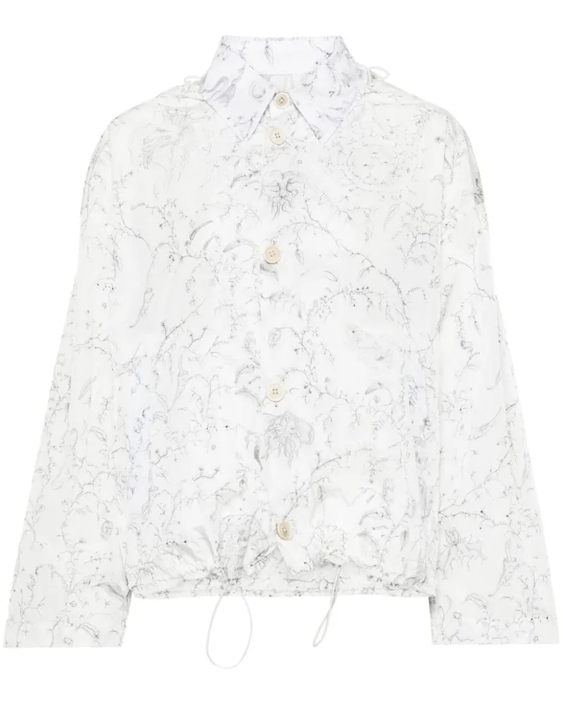 Fabiana Filippi Leichte Jacke mit grafischem Print - Weiß Weiß