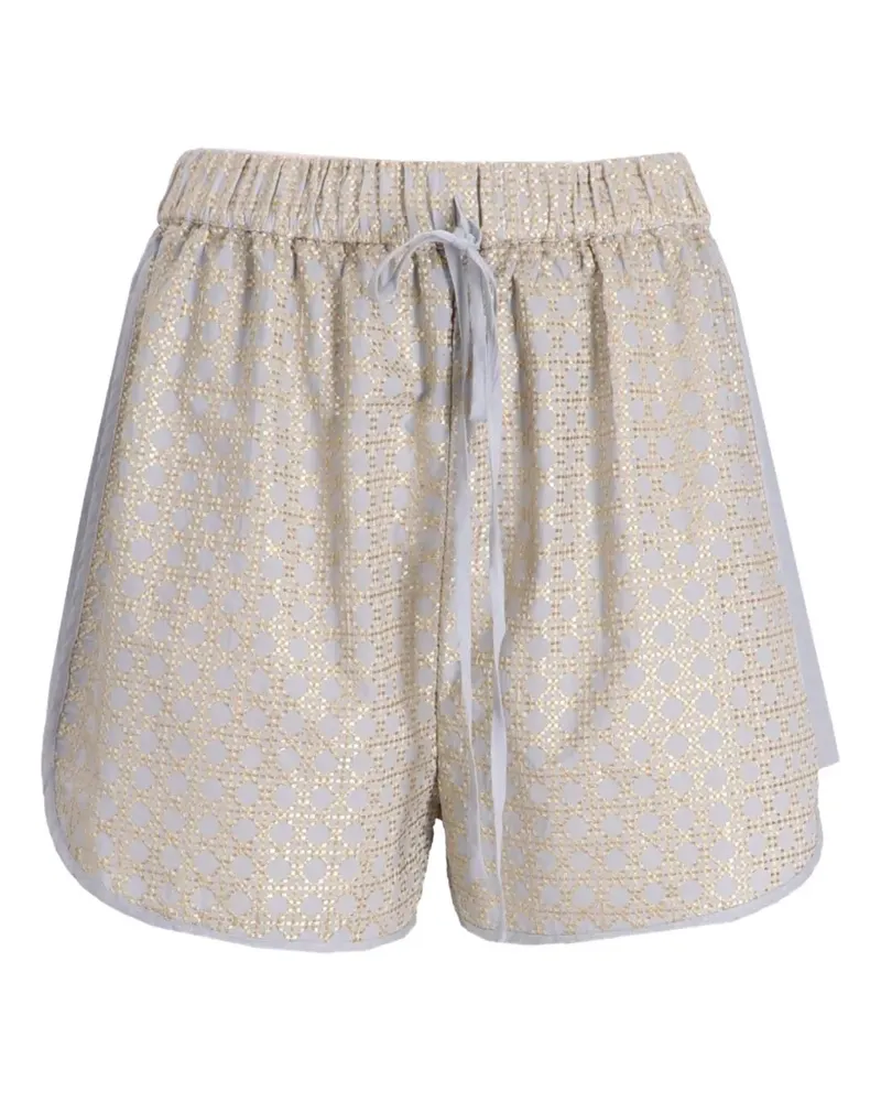 Greek Archaic Kori geometric-pattern shorts - Grau Grau