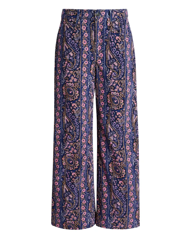 Cinq à Sept Betsey paisley-print trousers - Blau Blau