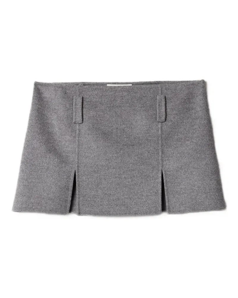 Miu Miu Double cashmere and wool mini skirt - Grau Grau