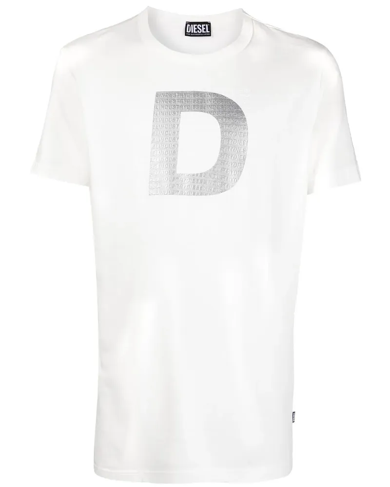 Diesel T-Shirt mit Logo-Prägung - Weiß Weiß