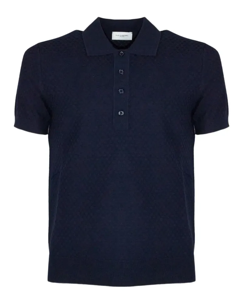 Paolo Pecora Milano buttoned polo - Blau Blau