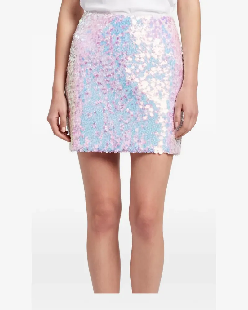 Maje Jirene Minirock mit Pailletten - Rosa Rosa
