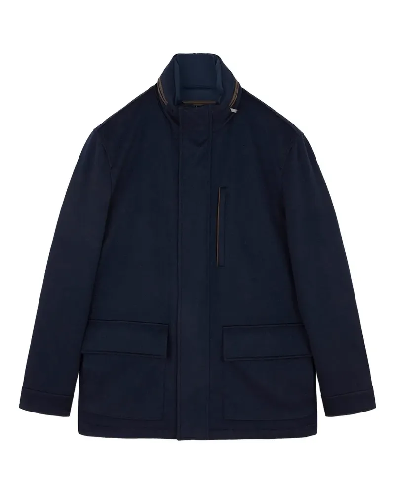 Paul & Shark high-neck cashmere jacket - Blau Blau