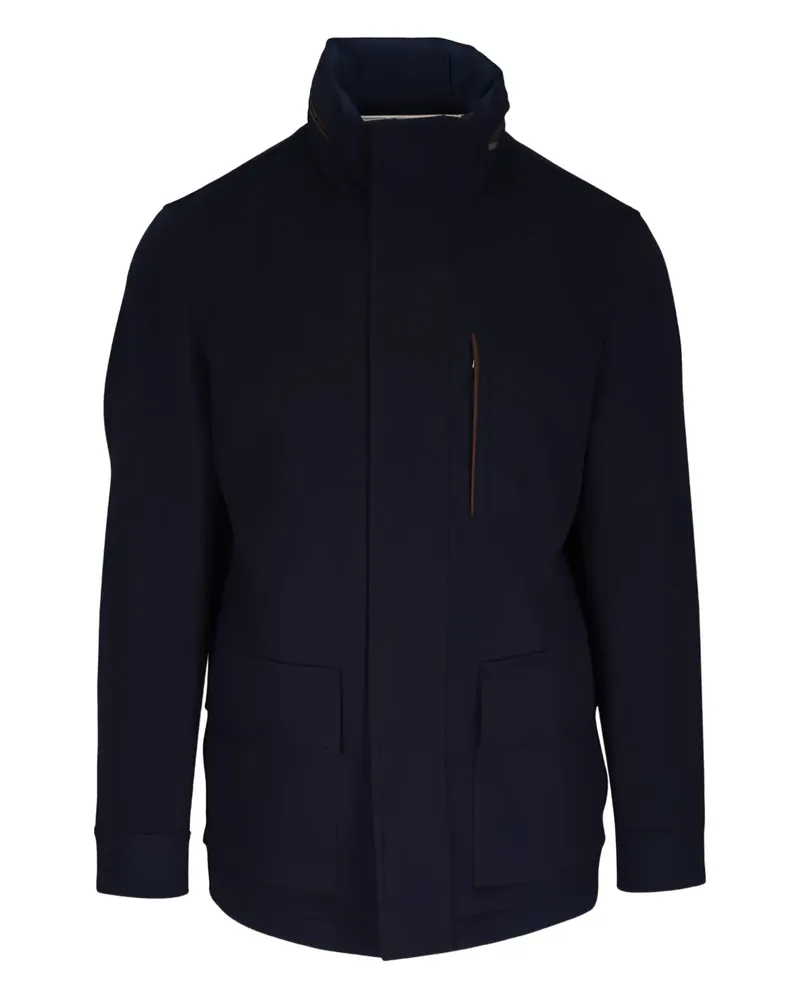 Paul & Shark Kaschmirjacke mit Stehkragen - Blau Blau