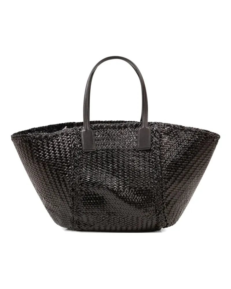 Dragon Diffusion Teresa woven leather tote bag - Schwarz Schwarz