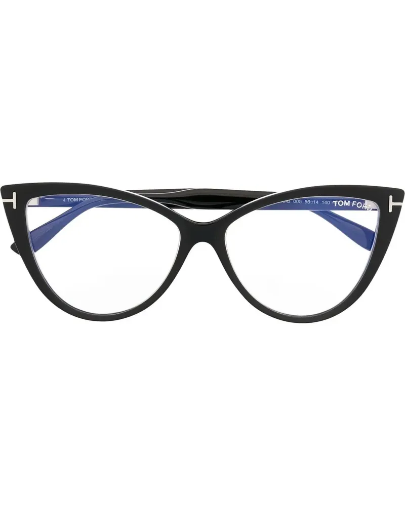 Tom Ford Brille mit Cat-Eye-Gestell - Schwarz Schwarz