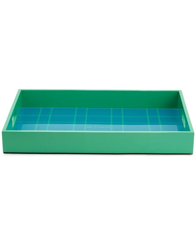 Etro Tablett aus Holz - Grün Grün