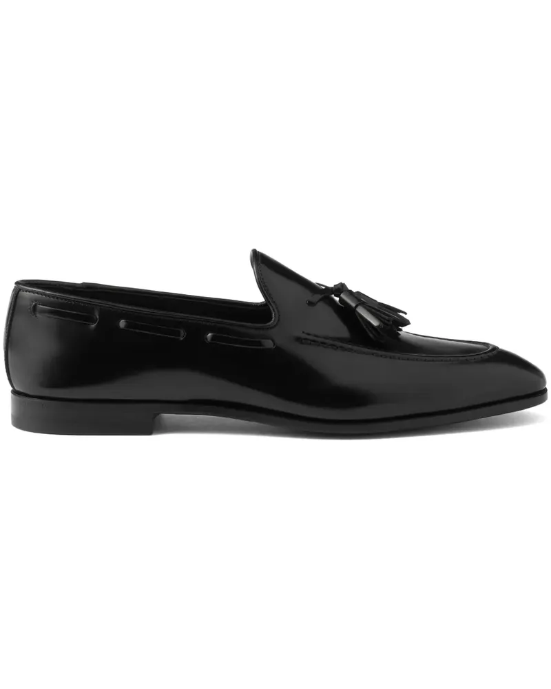 Prada Loafer aus gebürstetem Leder - Schwarz Schwarz