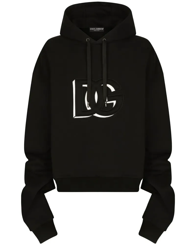 Dolce & Gabbana Hoodie mit Logo-Print - Schwarz Schwarz