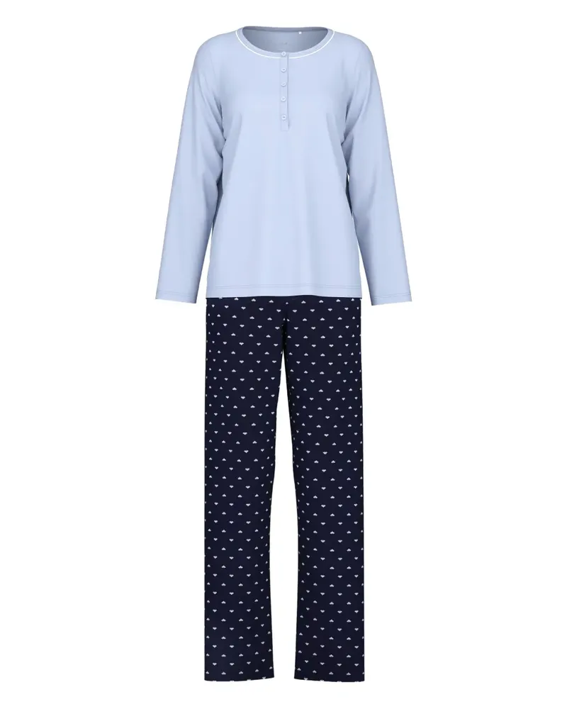 Calida henley-neck pyjama - Schwarz Schwarz