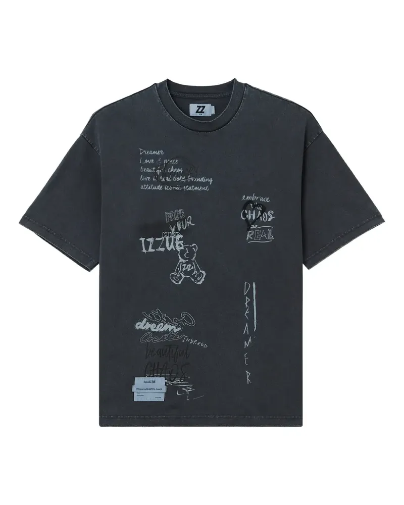 Izzue graphic T-shirt - Schwarz Schwarz
