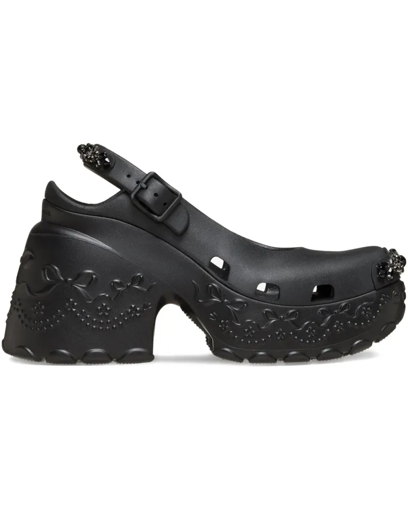 Crocs x Simone Rocha embellished block-heel pumps - Schwarz Schwarz