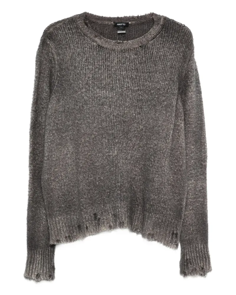 Avant Toi distressed knit sweater - Grau Grau
