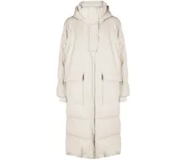 Langer Daunenmantel - Grau