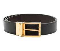 grained-texture leather belt