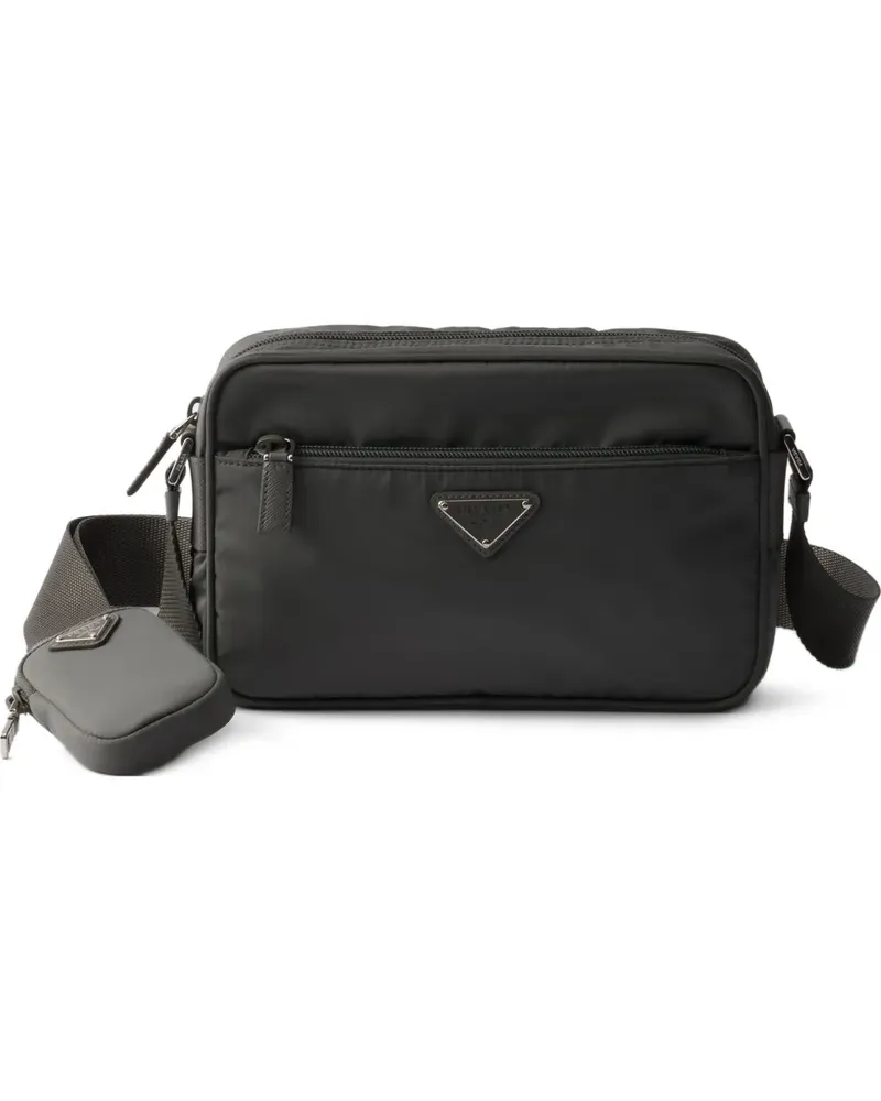 Prada Gewebte Schultertasche mit Reißverschluss - Grau Grau