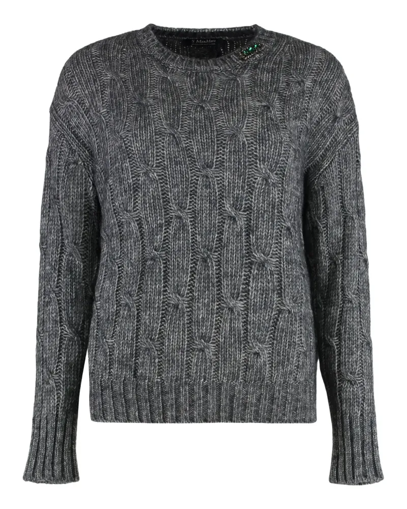 Max Mara Max Mara Cabaret Pullover mit Zopfmuster - Grau Grau
