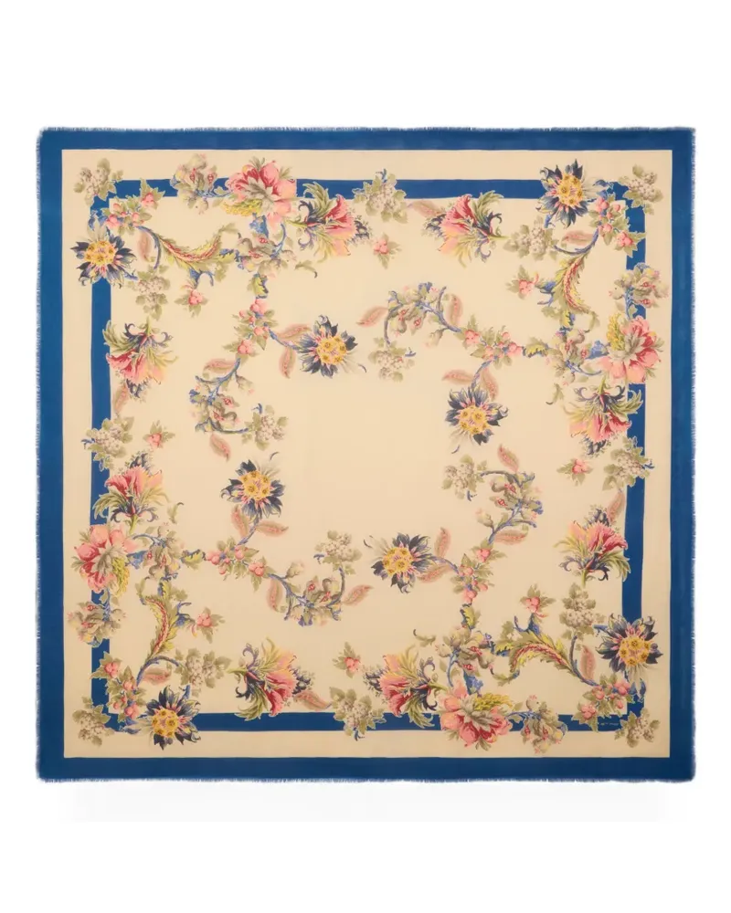 Etro Jacquard-Schal mit Blumenmotiv - Nude Nude