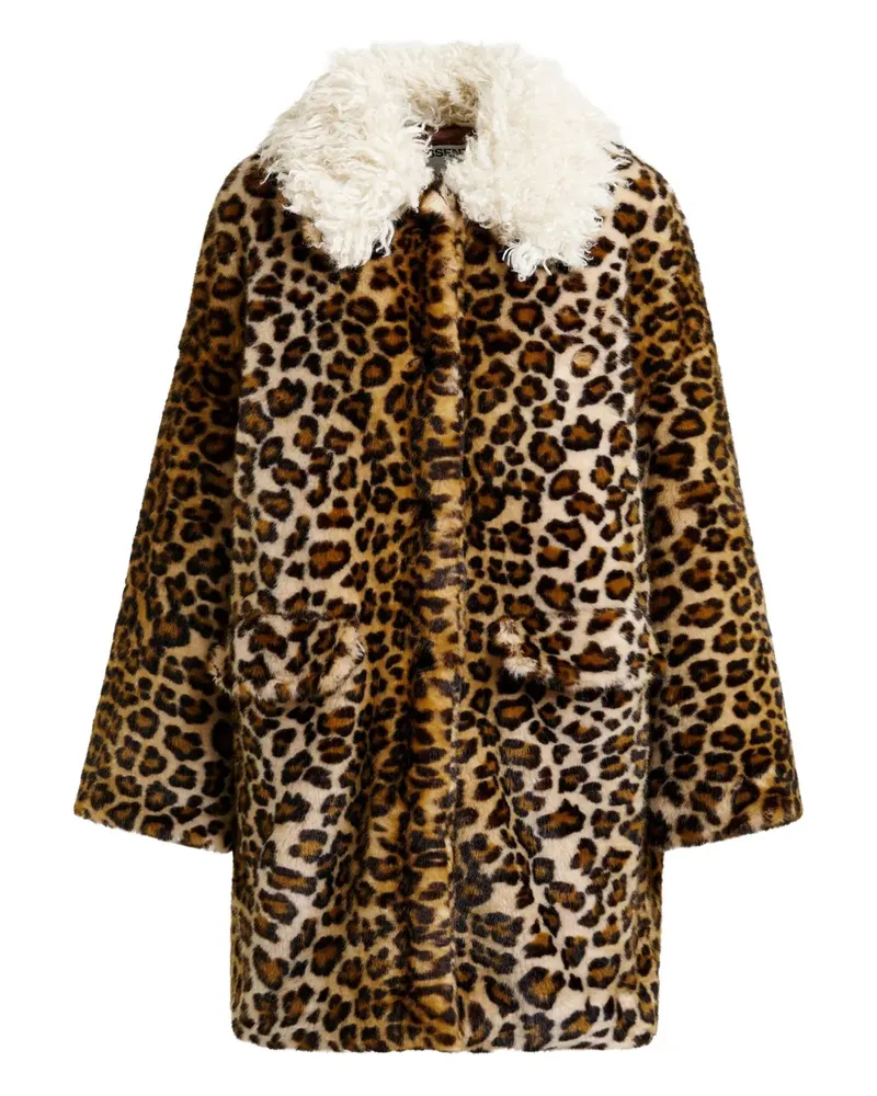 Essentiel Mantel mit Leoparden-Print - Braun Braun