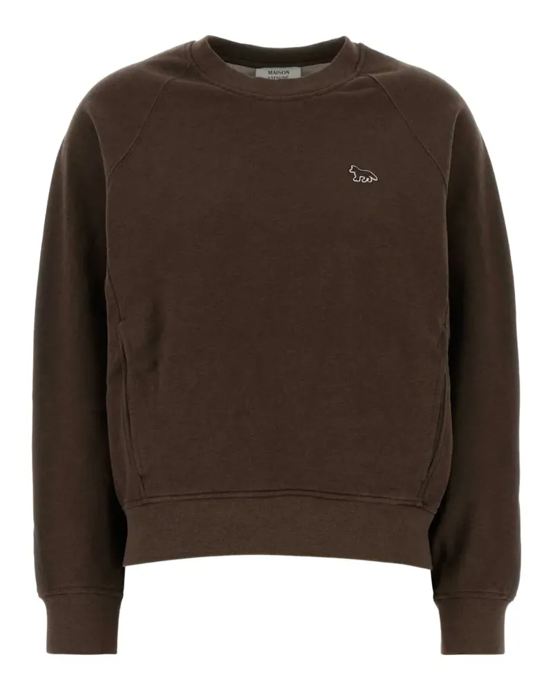 Kitsuné Sweatshirt mit Logo-Stickerei - Braun Braun