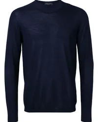 Roberto Collina Fein gestrickter Pullover Blau