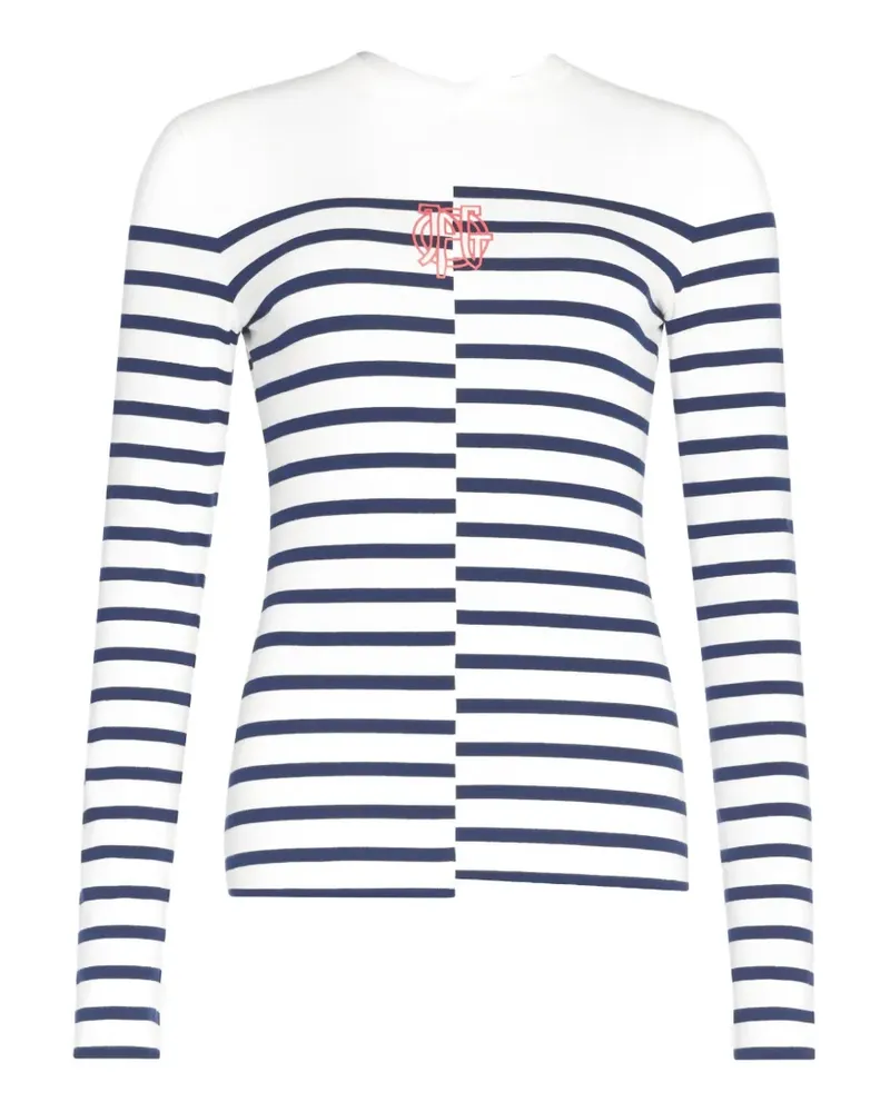 Jean Paul Gaultier Gestreiftes Oberteil - Weiß Weiß