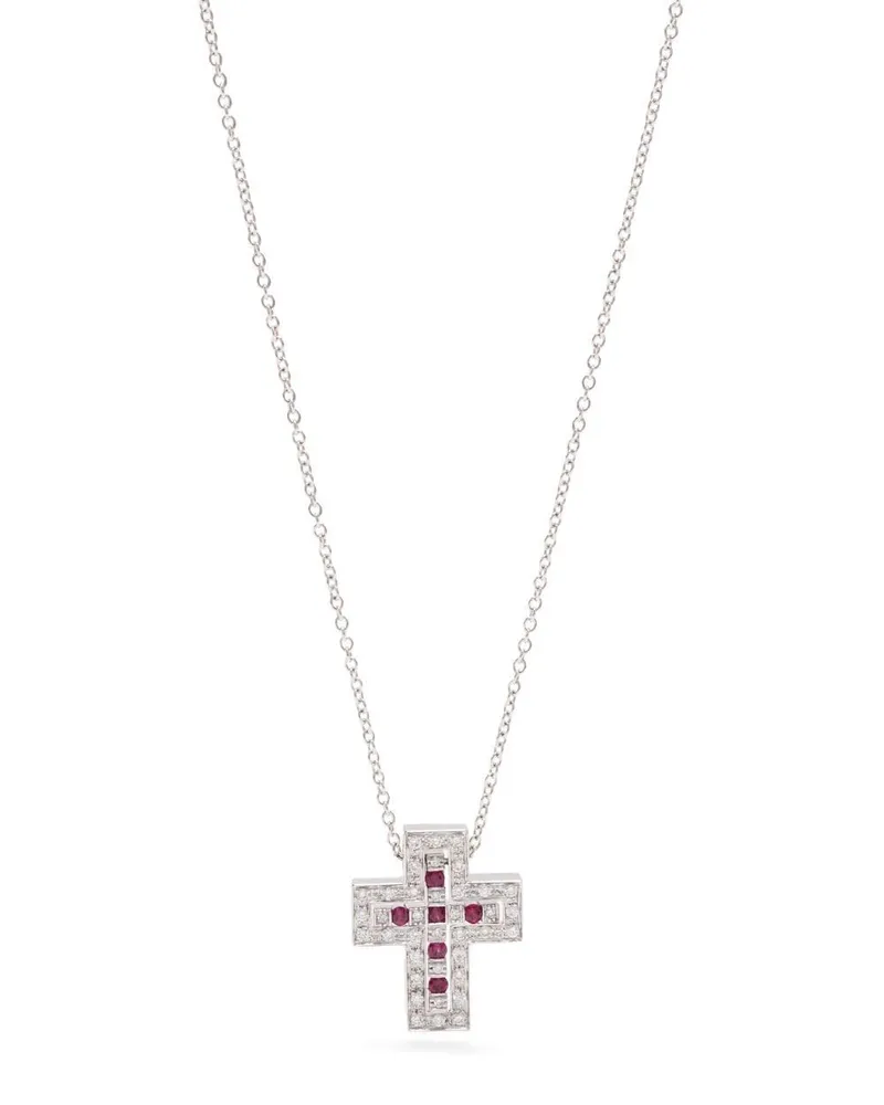 DAMIANI 18kt Belle Époque Weißgoldhalskette mit Diamanten - Silber Silber