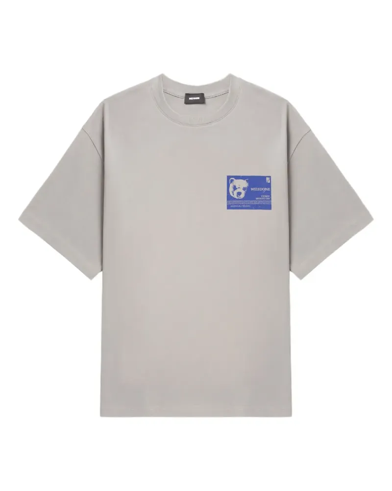 WE 11 DONE T-Shirt mit grafischem Print - Grau Grau