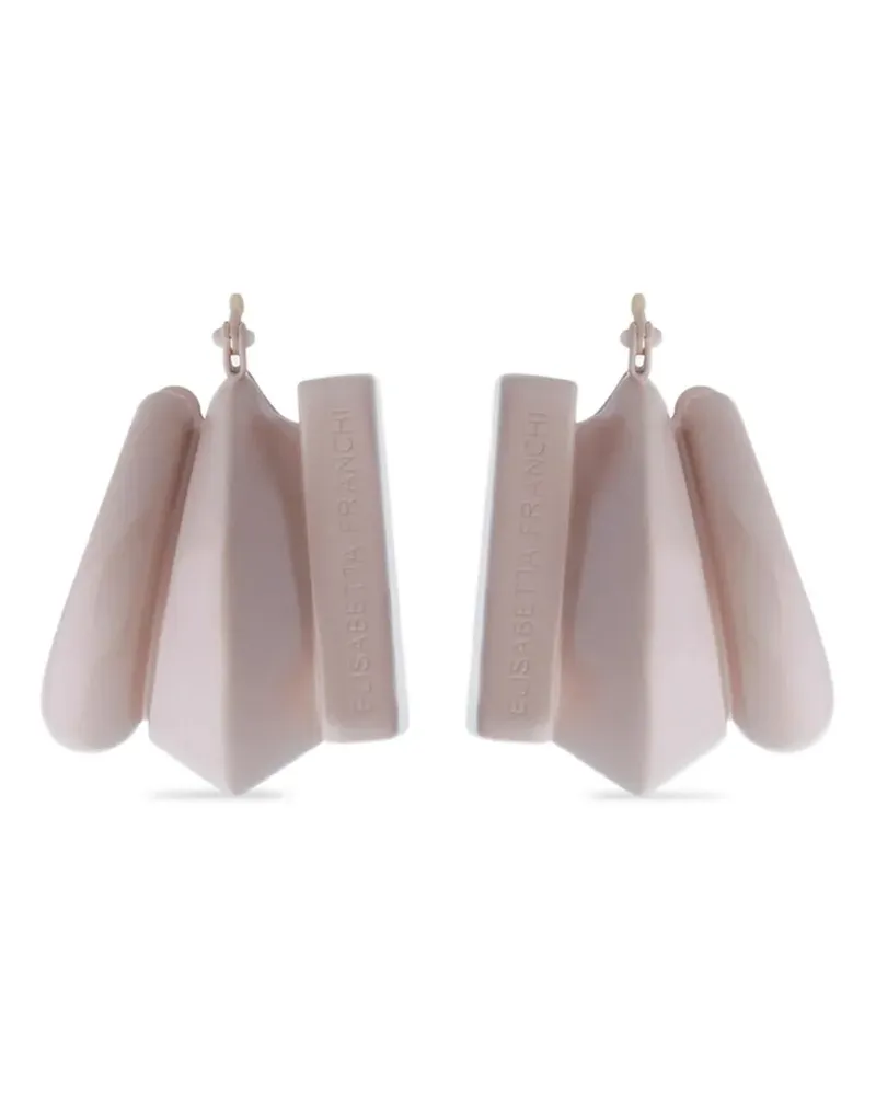 Elisabetta Franchi Geometrische Ohrringe im Wickelstil - Nude Nude