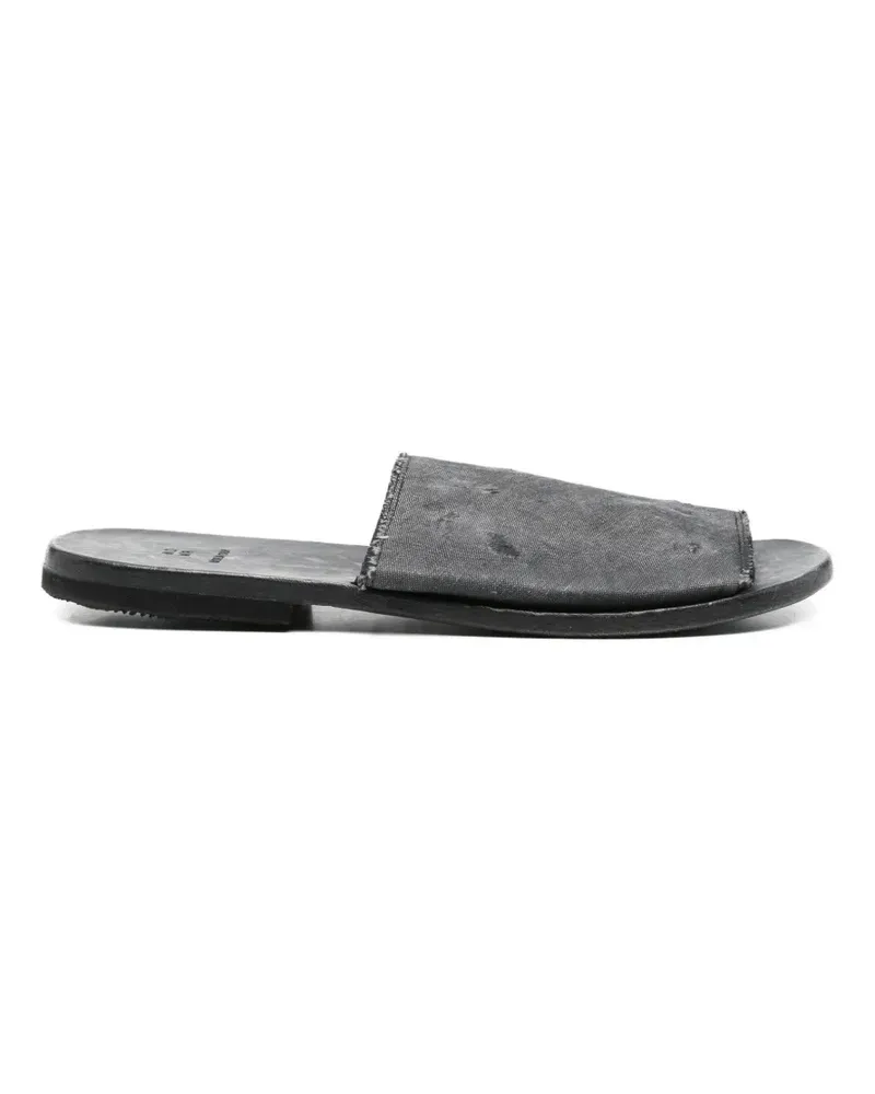 Moma frayed leather sandals - Grau Grau