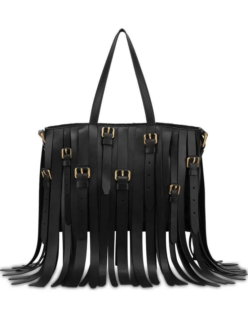 Moschino Handtasche mit Schnallendetail - Schwarz Schwarz