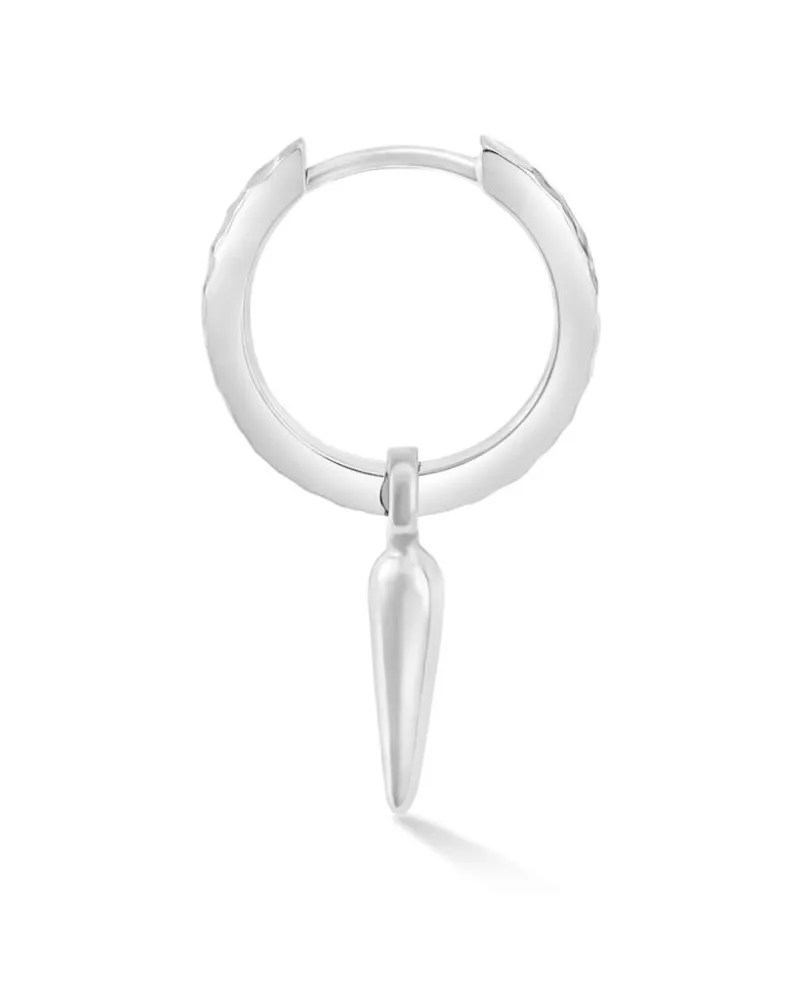 Dower & Hall Gehämmerte Raindrop Creole - Silber Silber